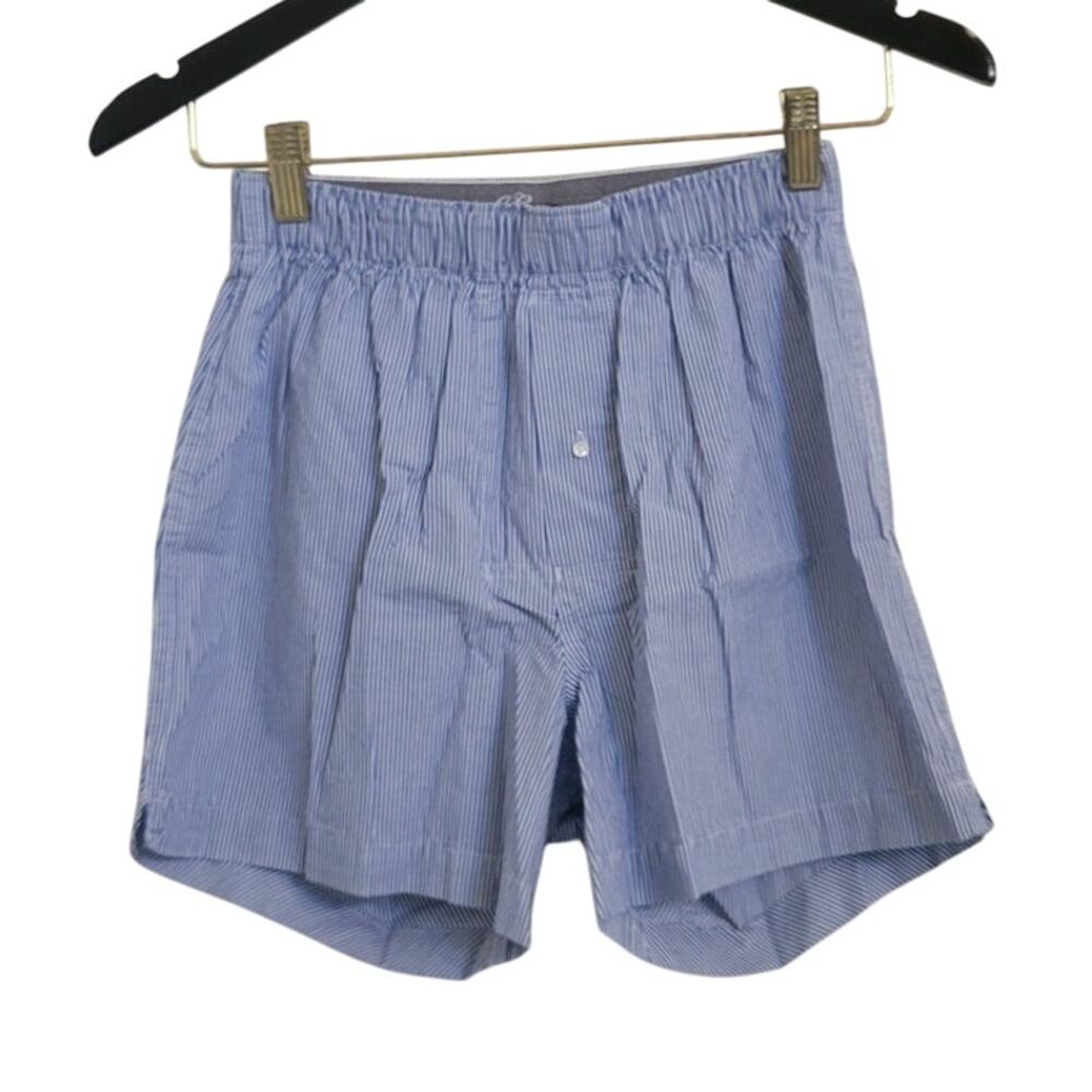 NWOT J. Crew Men's Blue Striped Boxer Shorts XS